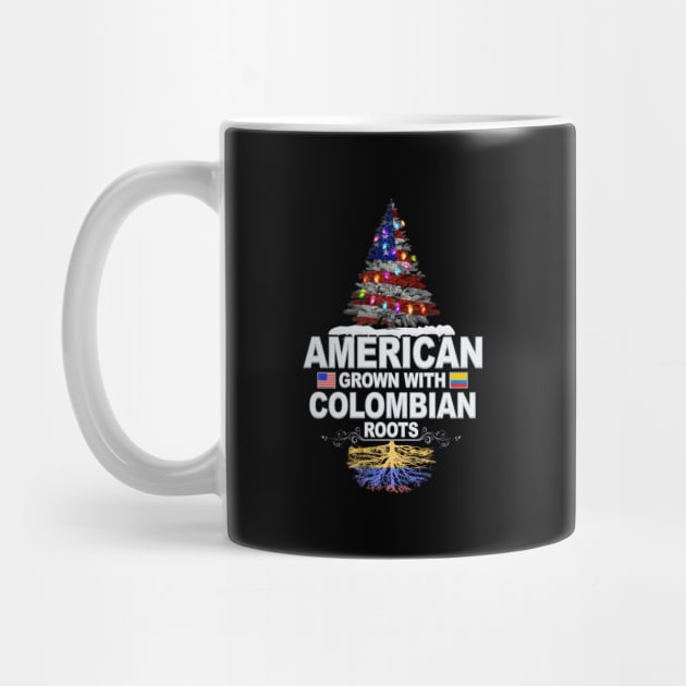 Christmas Tree  American Grown With Colombian Roots - Gift for Colombian From Colombia by Country Flags